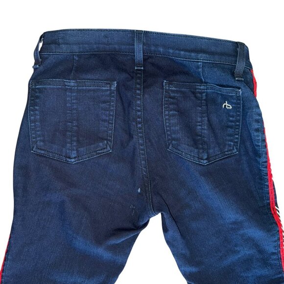 Rag & Bone Raja Midnight Womens Sz 27 Jeans Skinny Denim Boho Tribal Embroidered - Picture 6 of 9